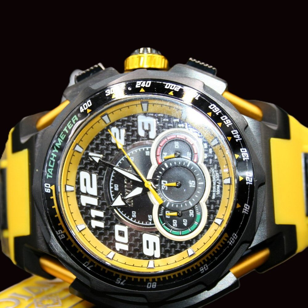 Invicta S1 Rally Men's Watch - 50.5mm, Black, Yellow (43799)